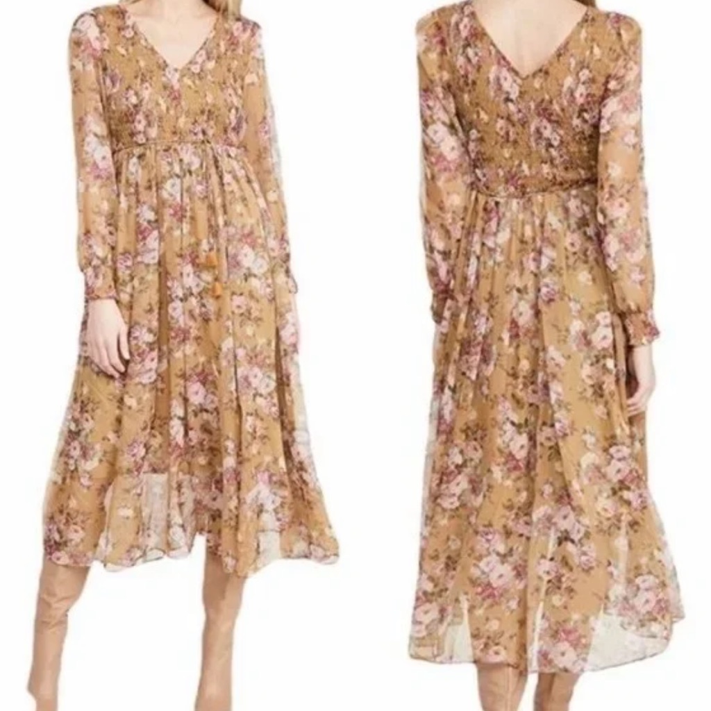 O.P.T Wick Floral Mid Dress Size S
